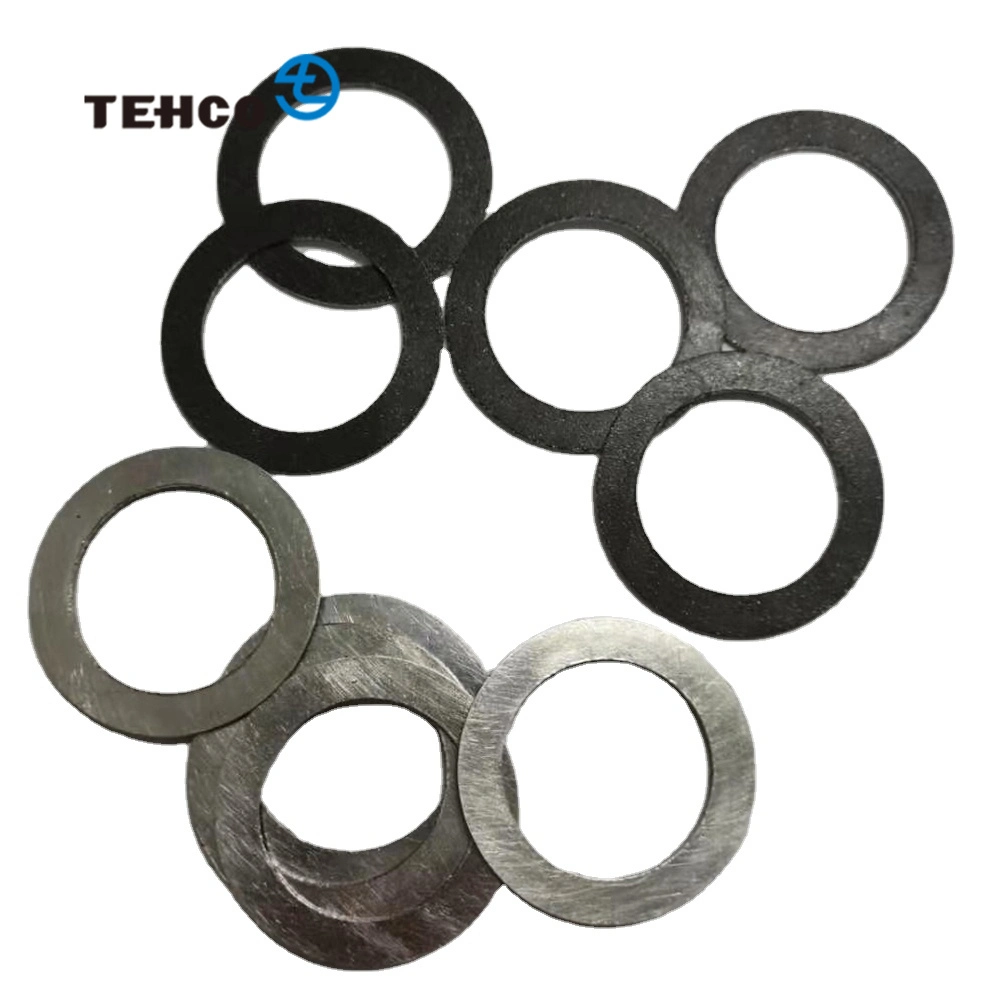 OEM Custom High Pressure Steel Gasket DU Plain Washer Made of Steel Base Bronze Powder and Black PTFE for Printing Machine.